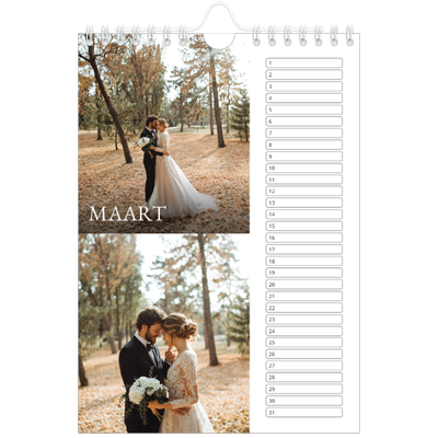 Fotokalender A5 — Eenvoudige letters [Maart]