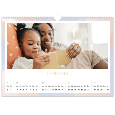 Fotokalender A3 — Verfkwast effect [Februari]
