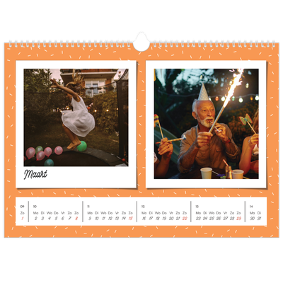 Fotokalender A3 — Snapshots in felle kleuren [Maart]