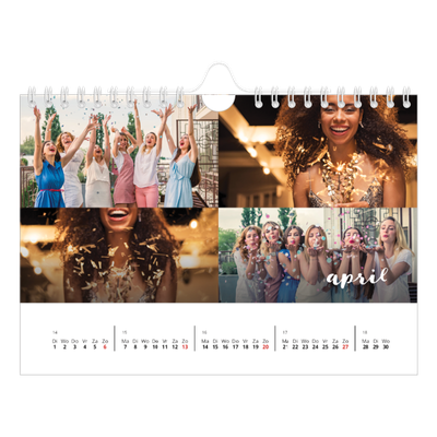 Fotokalender A5 — Schuingedrukte letters [April]