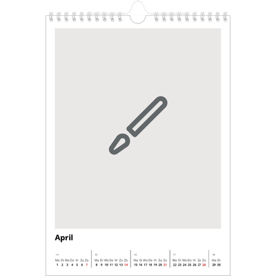 Fotokalender A4 (20 x 30 cm) — Ontwerp je eigen fotoproduct [April]