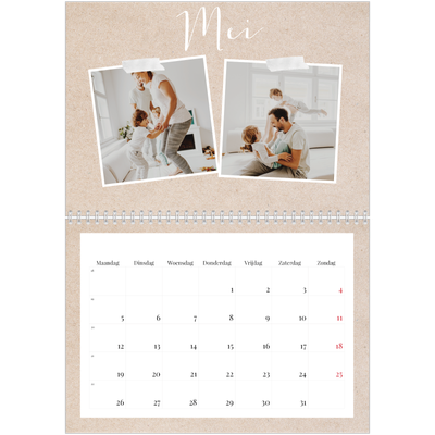 Fotokalender A4 Dubbel (30 x 40 cm) — Scrapbook kalender [omslag]