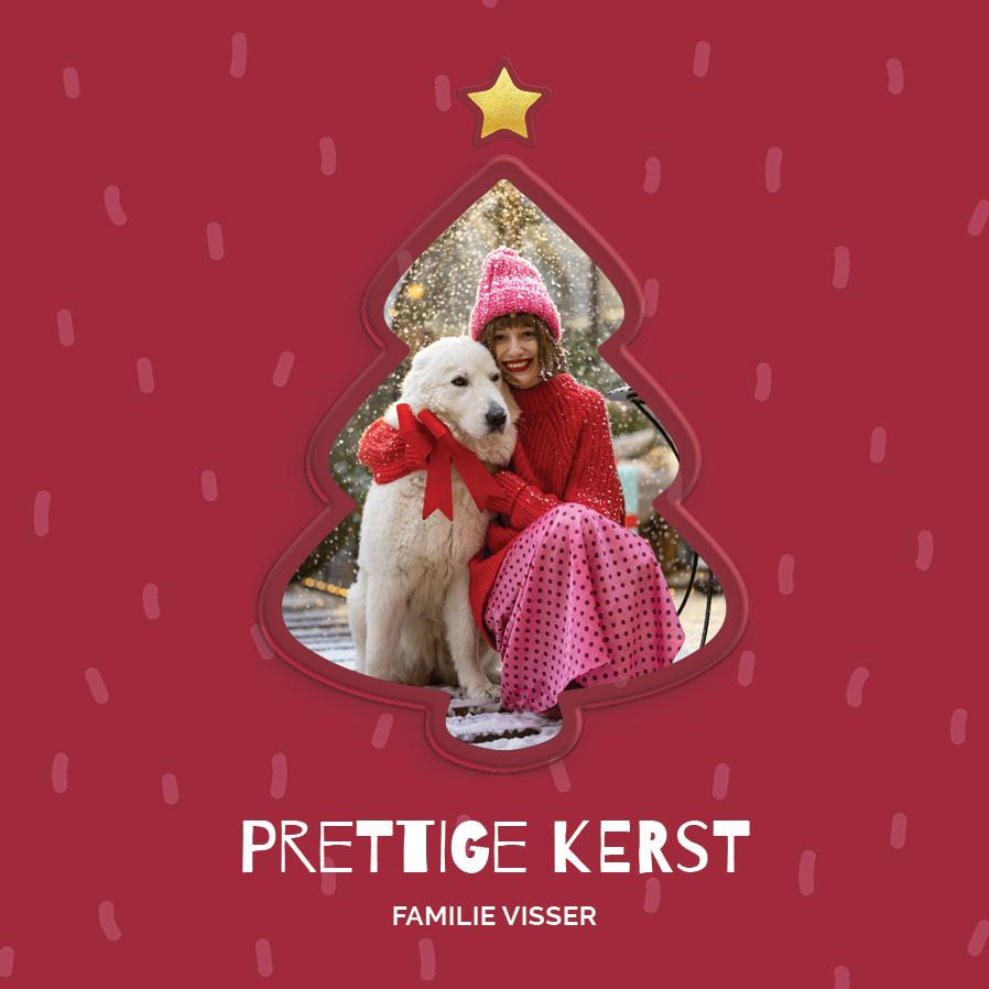 Fotokaarten — Rood boomframe