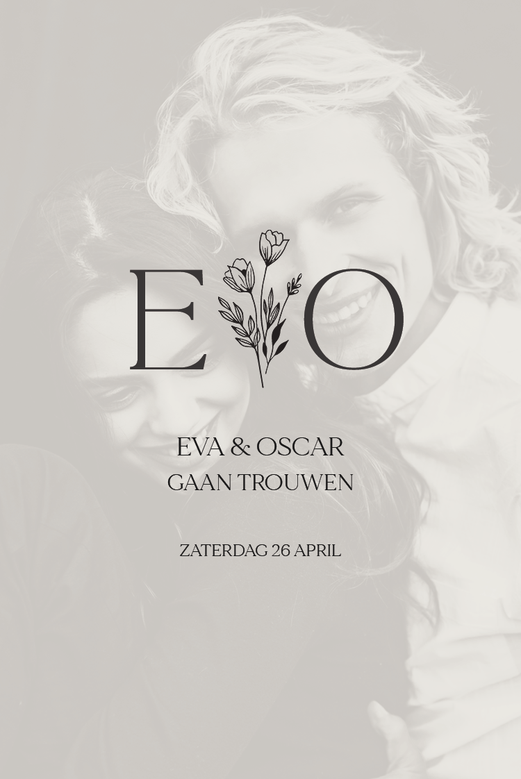 Uitnodigingen — Initialen in bloei