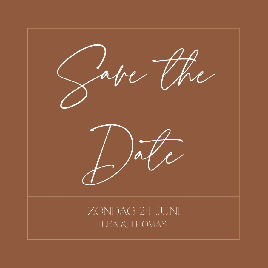 Save the date — Warme aardetinten