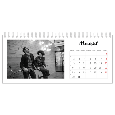 Bureaukalenders — Handgeschreven letters [Maart]