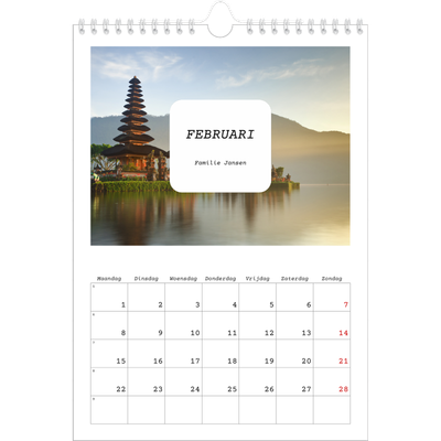 Fotokalender A4 (20 x 30 cm) — Het hele verhaal [Februari]