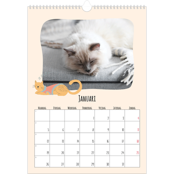 Fotokalender A3 — Kattenpoten en krabbels