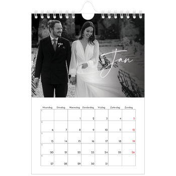 Fotokalender A5 — Elegant schrift