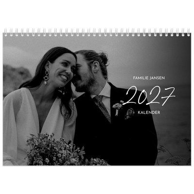 Fotokalender A4 Dubbel (30 x 40 cm) — Elegant schrift [omslag]