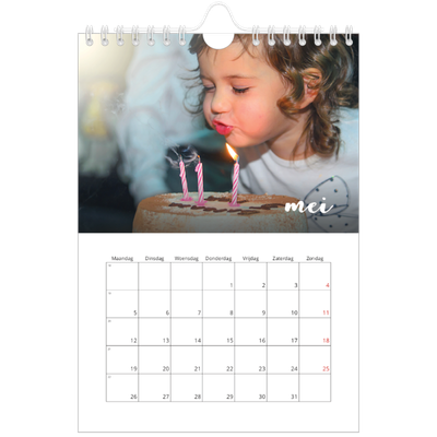 Fotokalender A5 — Schuingedrukte letters [omslag]