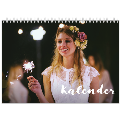 Fotokalender A4 Dubbel (30 x 40 cm) — Schuingedrukte letters [omslag]