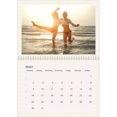 Fotokalender A4 Dubbel (30 x 40 cm) — Geometrisch [Maart]