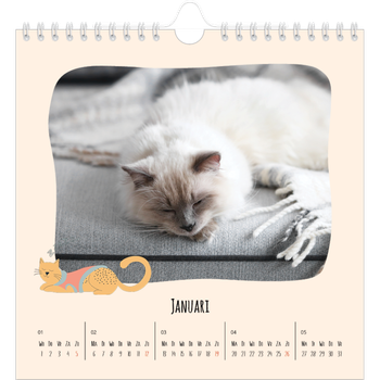 Fotokalender Vierkant — Kattenpoten en krabbels