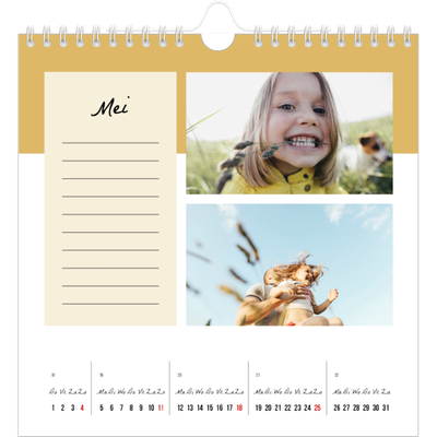 Jaarkalenders vierkant — Kalender Lijst [omslag]