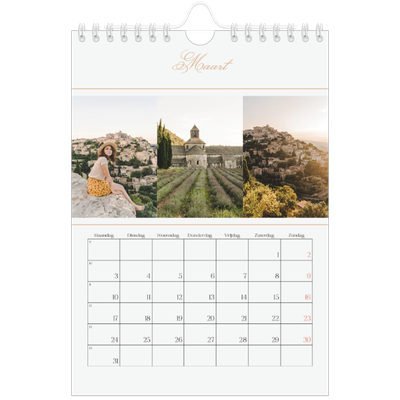 Fotokalender A5 — Goudschrift banner [Maart]