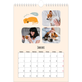 Fotokalender A4 — Hondenpoten en krabbels