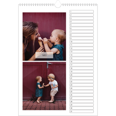 Verjaardagskalenders A3 — Klassieke kalender [Mei]