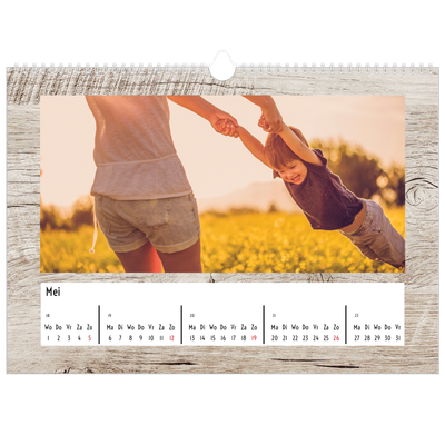 Fotokalender A3 — Houtpatroon [Mei]
