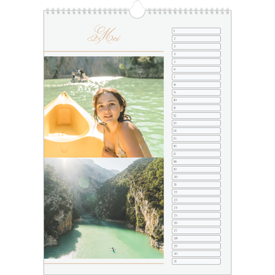 Verjaardagskalenders A3 — Goudschrift banner [Mei]