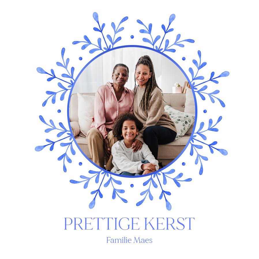 Fotokaarten — Waterkleurige sneeuwvlok