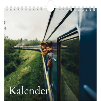 Jaarkalenders vierkant — Eenvoudige letters [omslag]