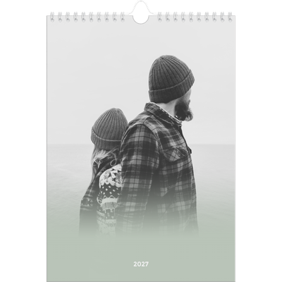 Fotokalender A4 (20 x 30 cm) — Zachtgroen kleurverloop [omslag]