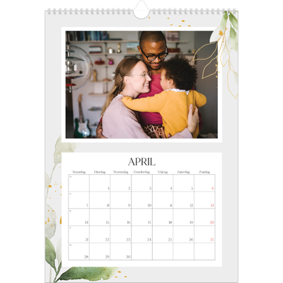 A3 Jaarkalenders — Bloemen splash [April]