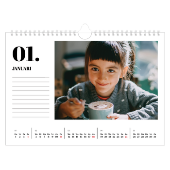 Fotokalender A4 — Serif en momenten