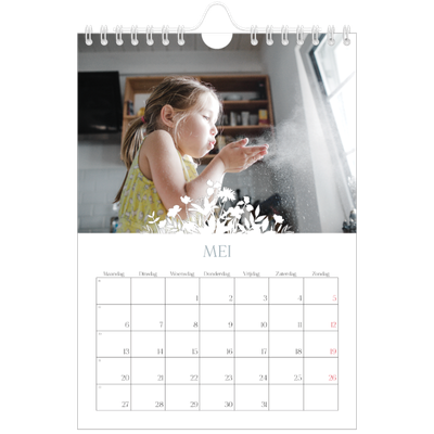 Fotokalender A5 — Bloemen motief [Mei]
