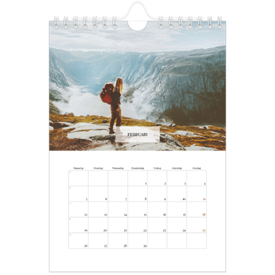 Fotokalender A5 — Klassieke kalender [Februari]
