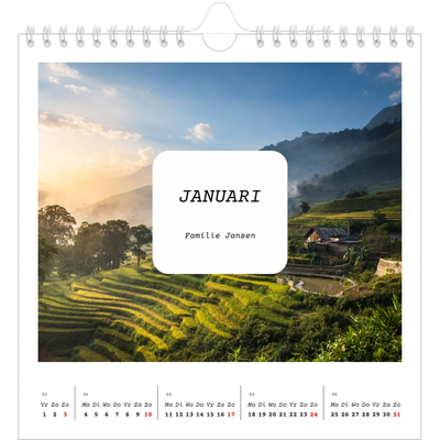 Jaarkalenders vierkant — Het hele verhaal [Januari]