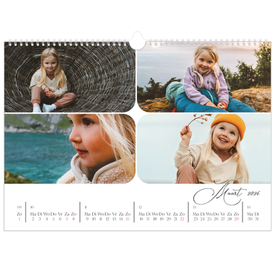 Fotokalender A3 — Momentopnamen en schrift [Maart]