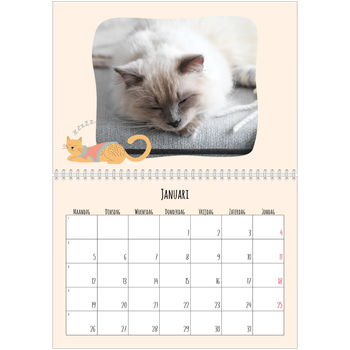 Fotokalender A4 Dubbel — Kattenpoten en krabbels