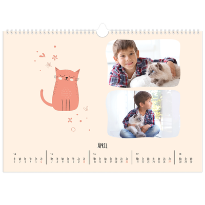 Fotokalender A3 — Kattenpoten en krabbels [April]