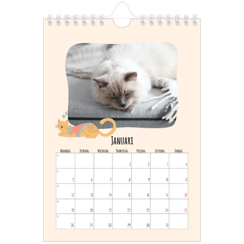 Fotokalender A5 — Kattenpoten en krabbels