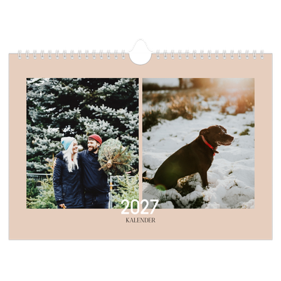 Fotokalender A4 — Overlappende tekst [omslag]