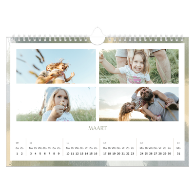 Fotokalender A4 — Verfkwast effect [Maart]