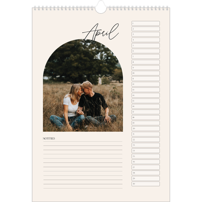 Verjaardagskalenders A3 — Boog van herinneringen [April]