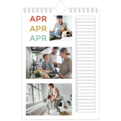 Fotokalender A5 — Bont gekleurd [April]