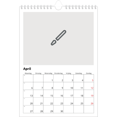 Fotokalender A4 (20 x 30 cm) — Ontwerp je eigen fotoproduct [April]