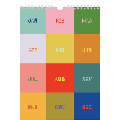 Fotokalender A4 (20 x 30 cm) — Vrolijk & Kleurrijk [omslag]