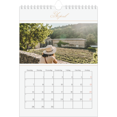 Fotokalender A4 (20 x 30 cm) — Goudschrift banner [April]