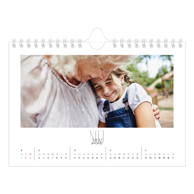 Fotokalender A5 — Gevarieerd lettertype [omslag]