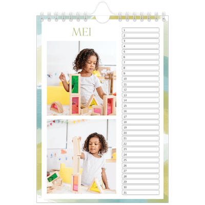 Fotokalender A5 — Verfkwast effect [Mei]