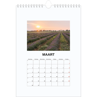 Fotokalender A4 (20 x 30 cm) — Eenvoudige foto [Maart]
