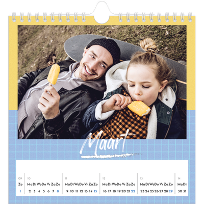 Jaarkalenders vierkant — Kleuren en patronen [Maart]