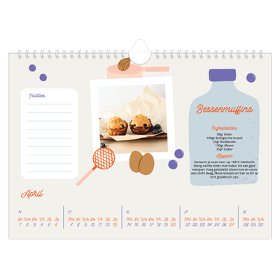 Fotokalender A4 — Een jaar vol recepten [April]
