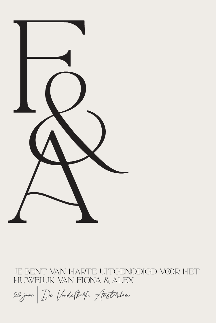 Uitnodigingen — Moderne romantiek