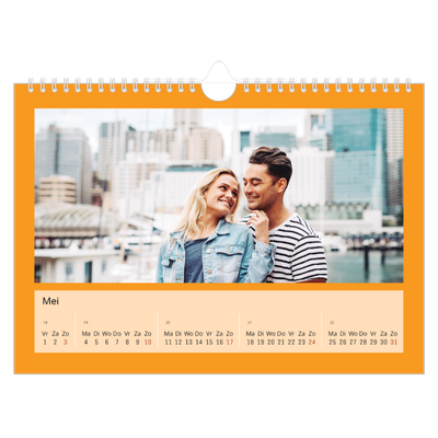 Fotokalender A4 — Kleurrijke kaders [Mei]